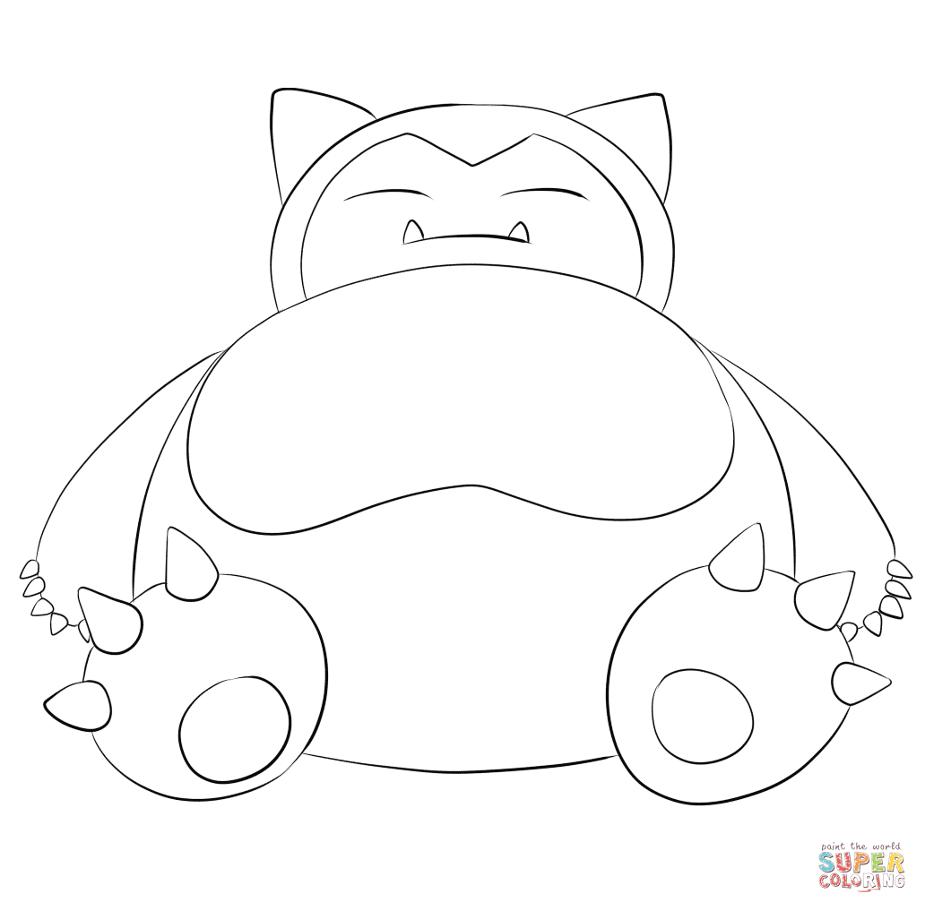 Snorlax pokemon coloring pokemon coloring pages pokemon coloring sheets