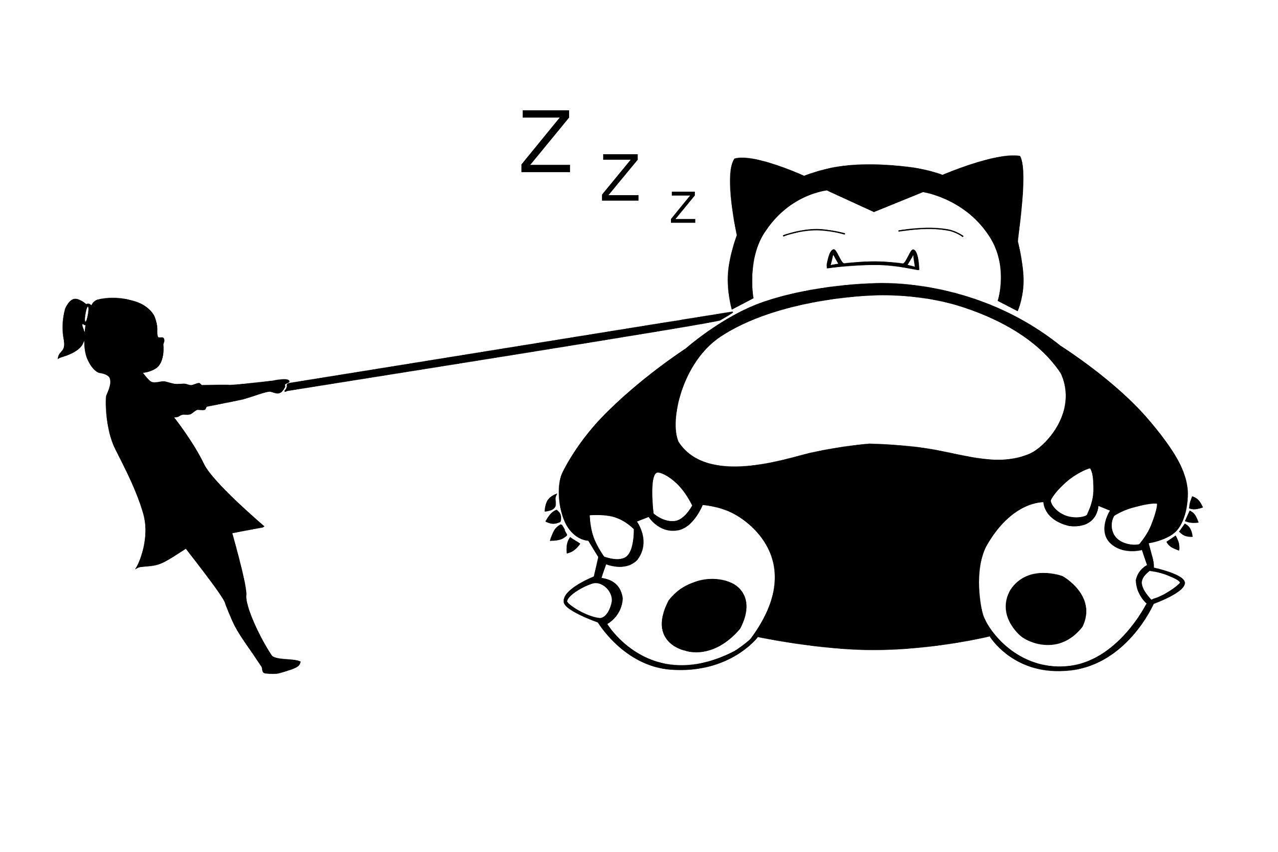 Girl walking snorlax decal h by l inches please message us your color choice go to your orders find your order in the list and click contact seller