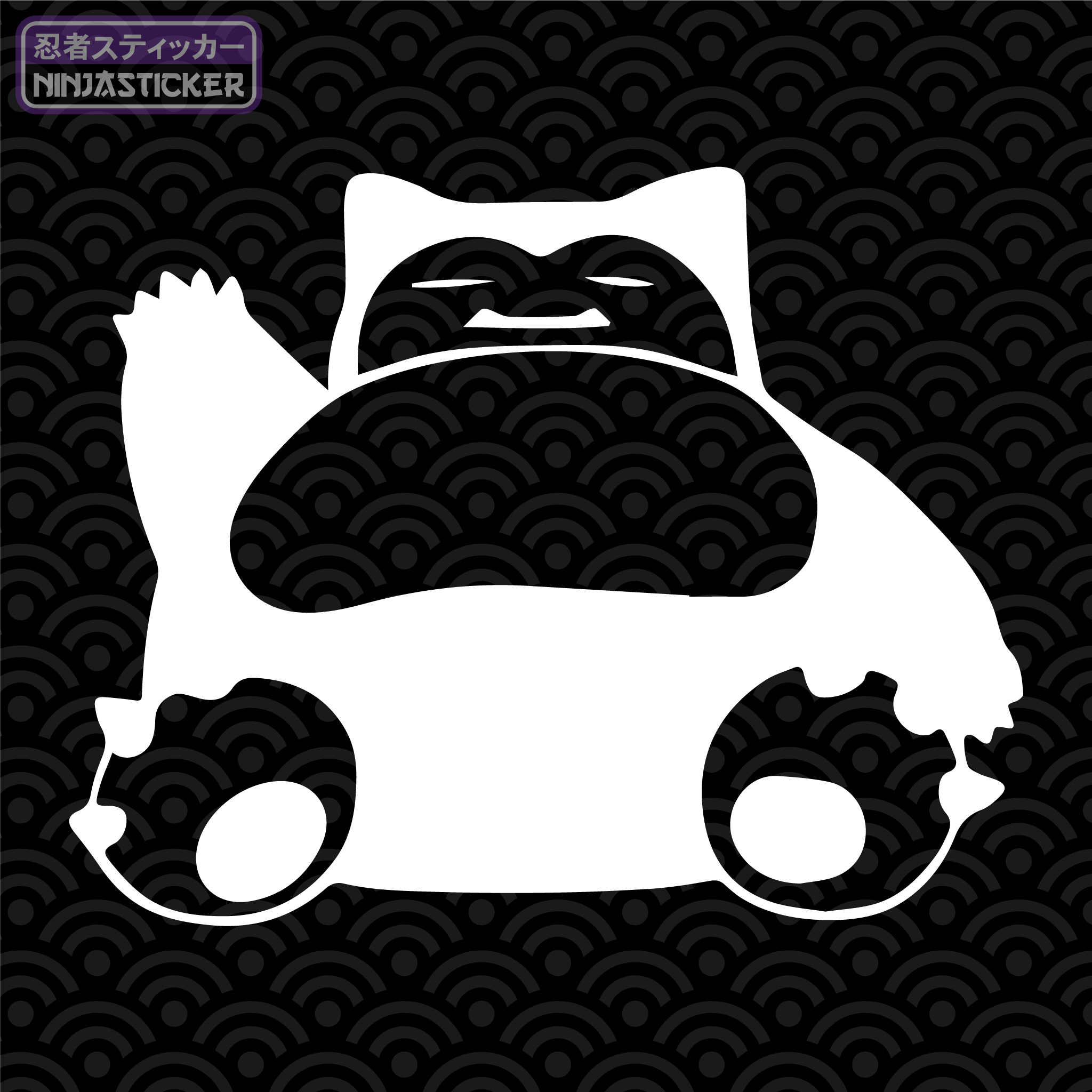 Pokemon snorlax wave sticker