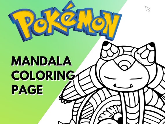 Pokeman mewtwo charizard snorlax pikachu eevee gengar pdf svg dxf png mandala zentangle digital cartoon coloring book adult