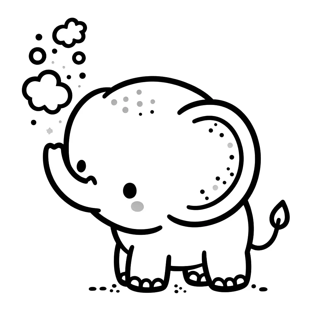 Coloring page elephant