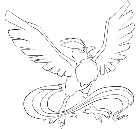 Articuno coloring page free printable coloring pages
