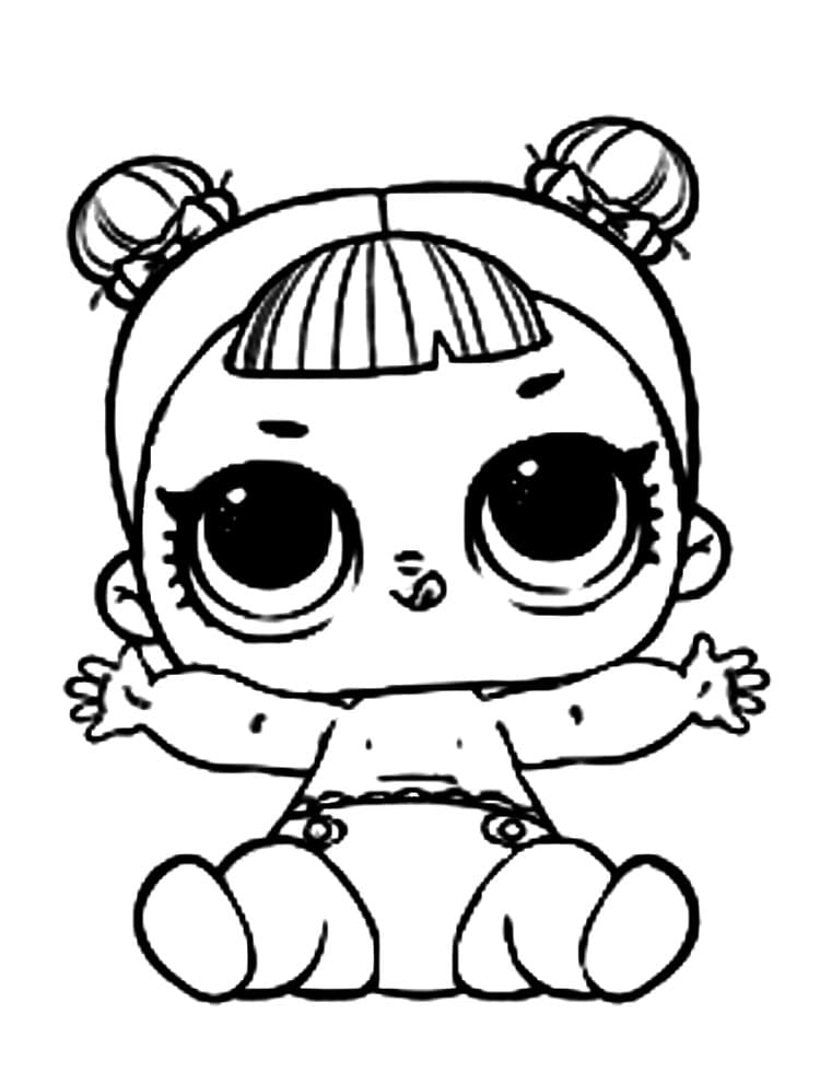 Lil snow angel lol surprise doll coloring page