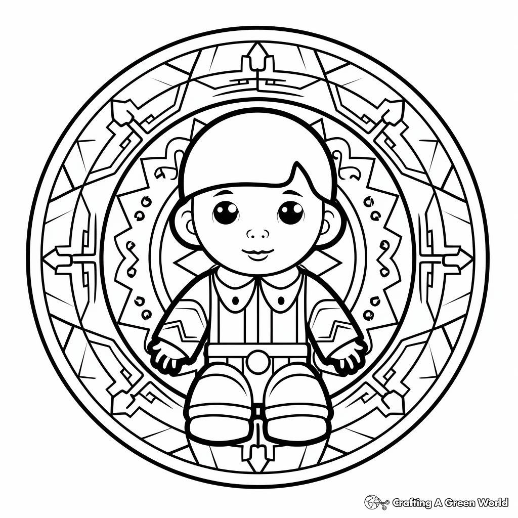 Winter mandala coloring pages