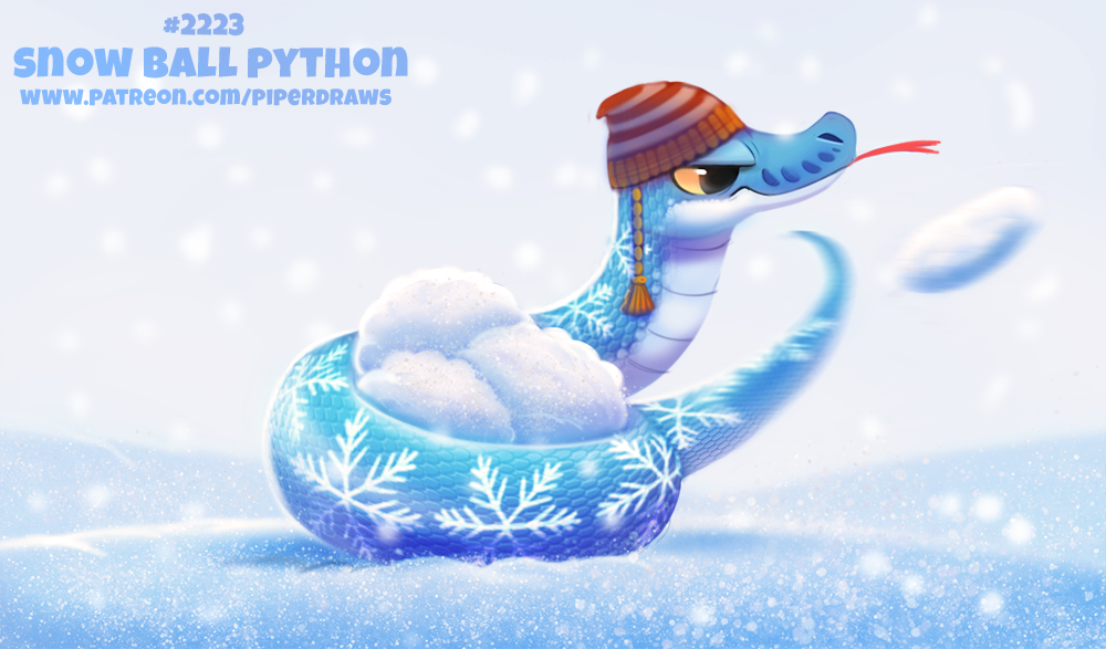 Daily paint snow ball python by cryptid