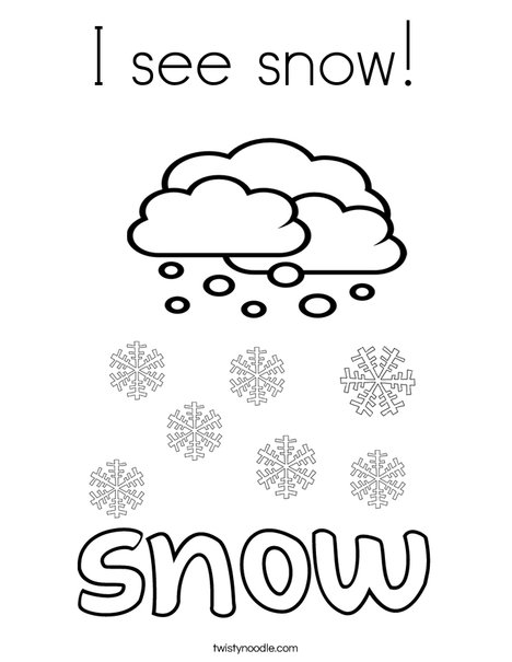 I see snow coloring page
