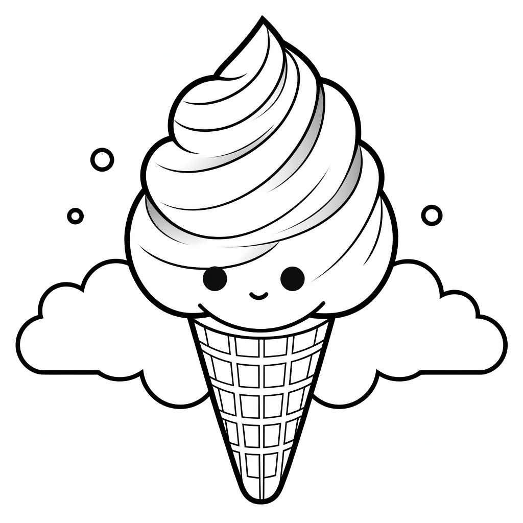 Snow cone coloring page