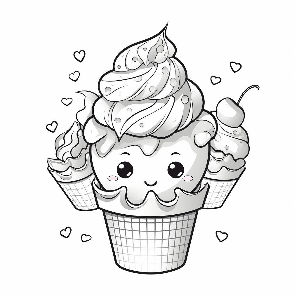 Ice cream coloring pages