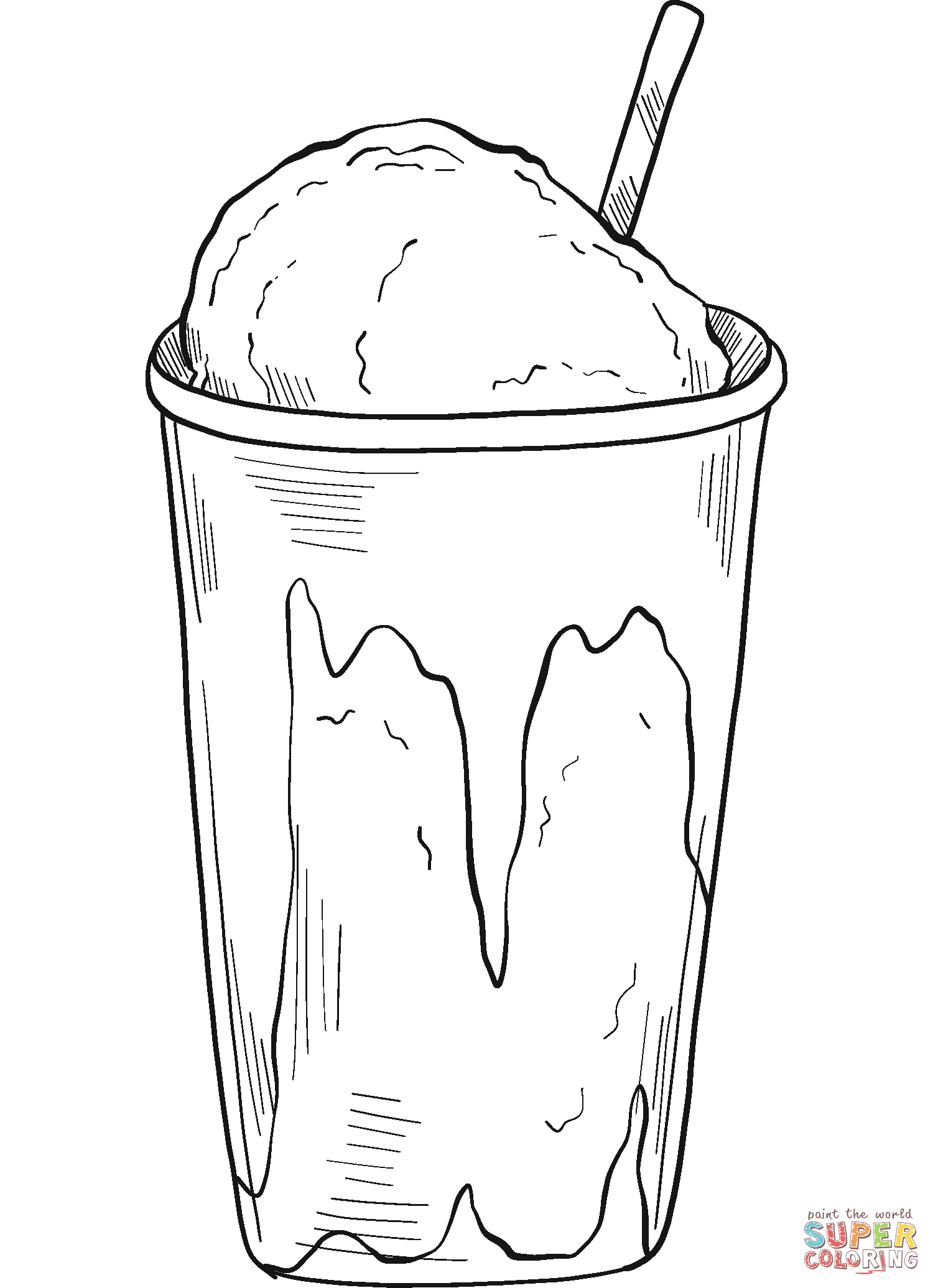 Snow cone coloring page free printable coloring pages