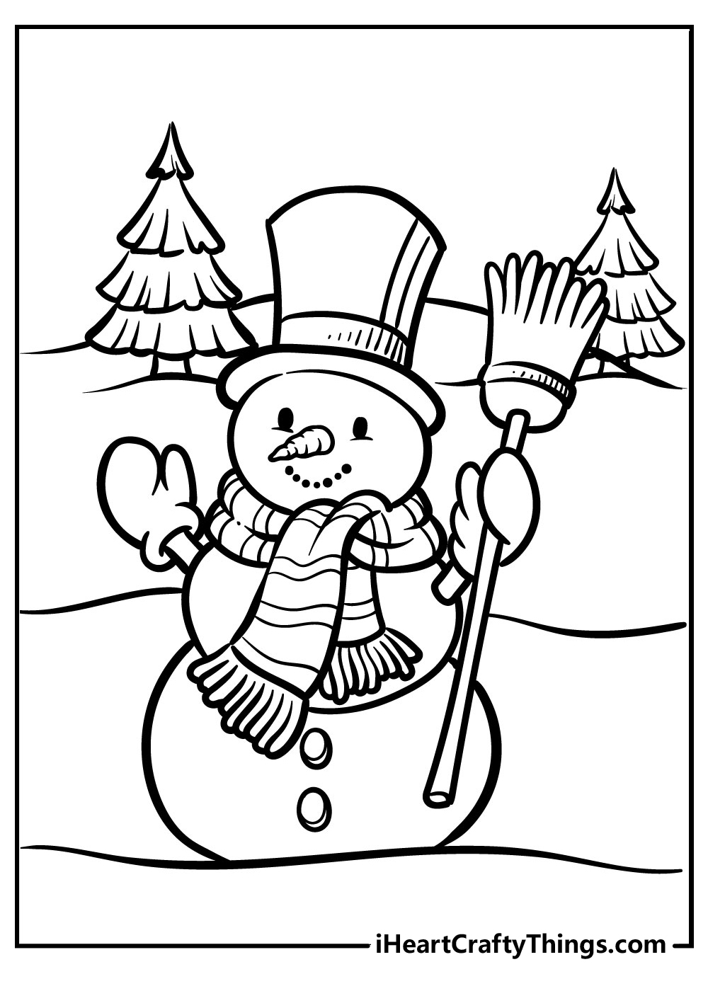 Snowman coloring pages free printables