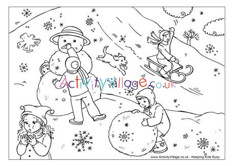 Snowy day louring page
