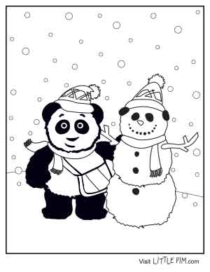 Little pims winter coloring pages â little pim