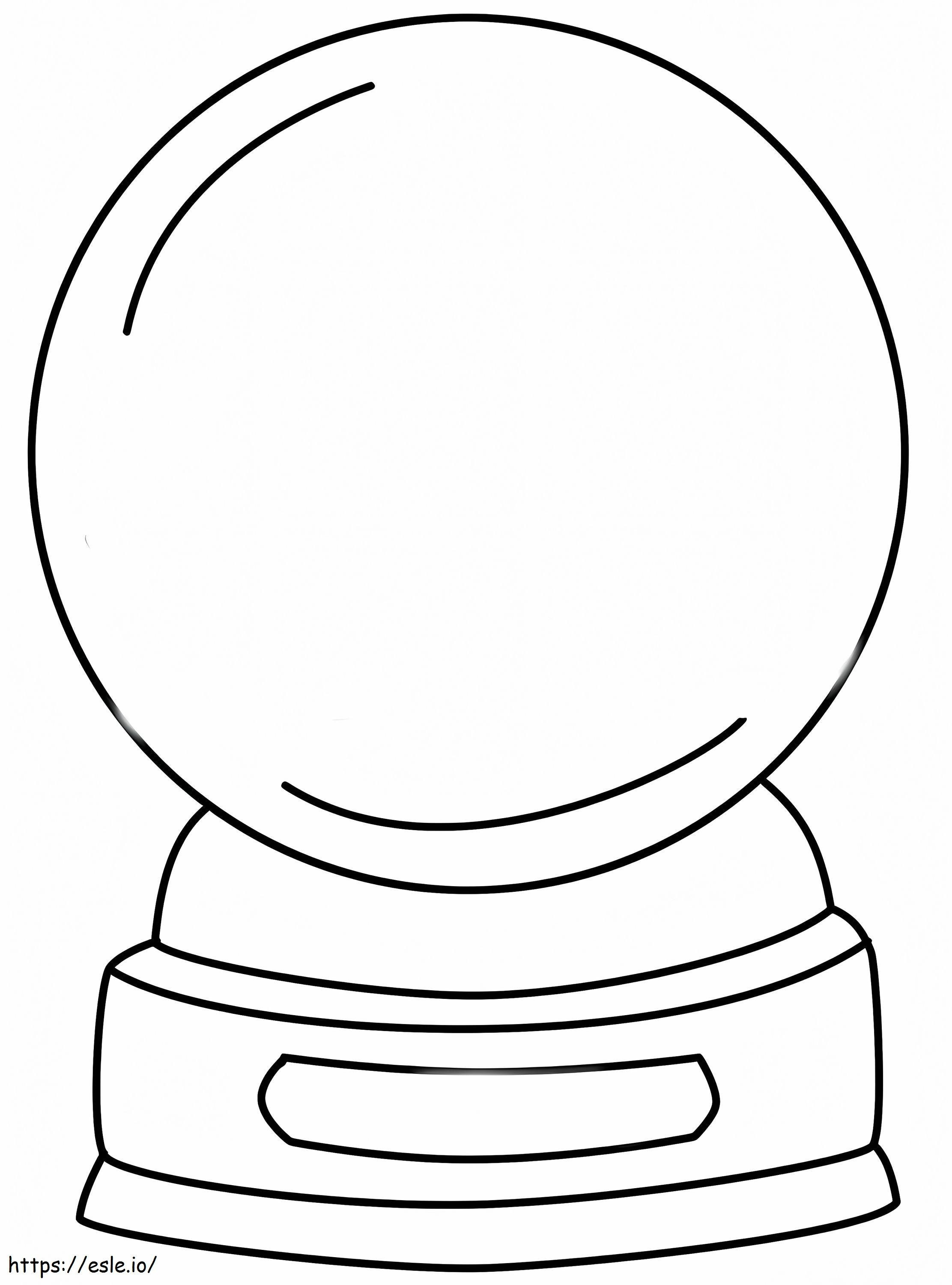 Very easy snow globe coloring page