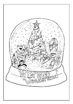 The perfect holiday activity printable snow globe coloring pages for kids