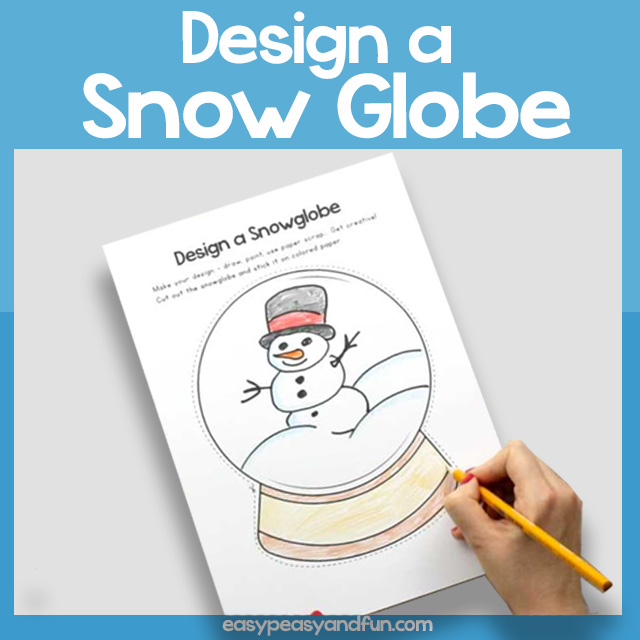 Printable design a snow globe template â easy peasy and fun hip