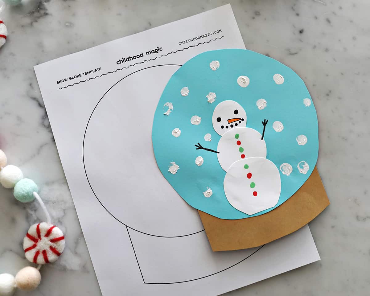 Snow globe template