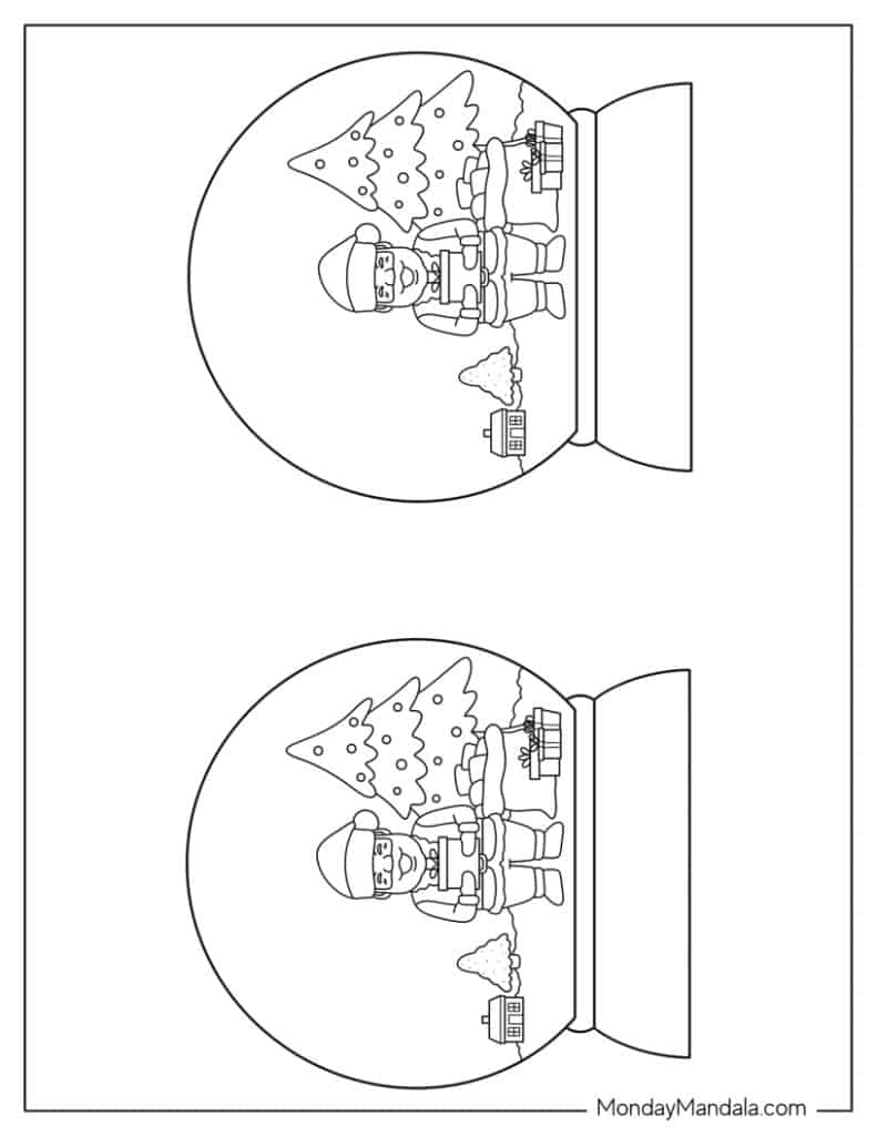 Snow globe templates free pdf printables