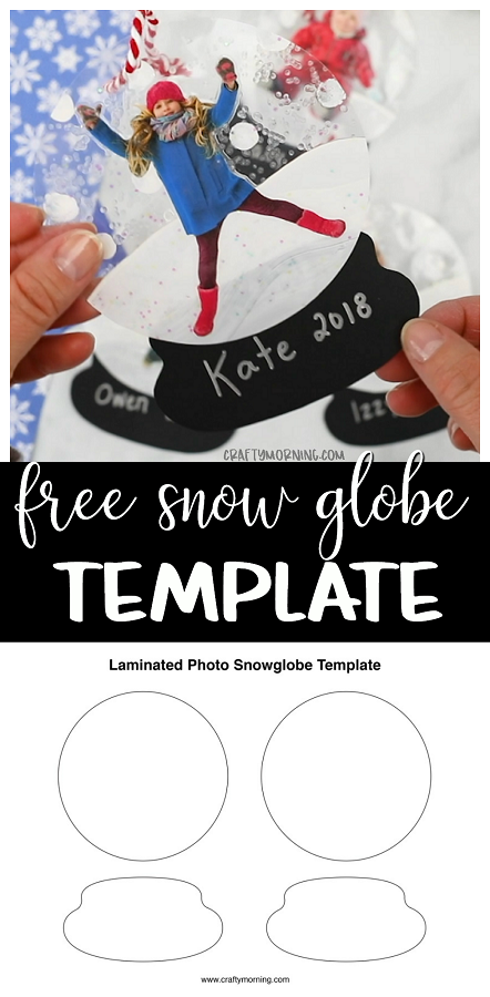Free laminated snow globe template