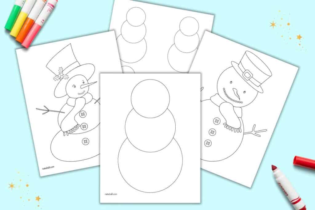 Free printable snowman templates