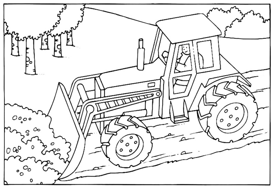 Snow shoveling coloring pages