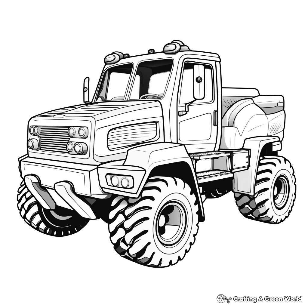 Snow plow truck coloring pages