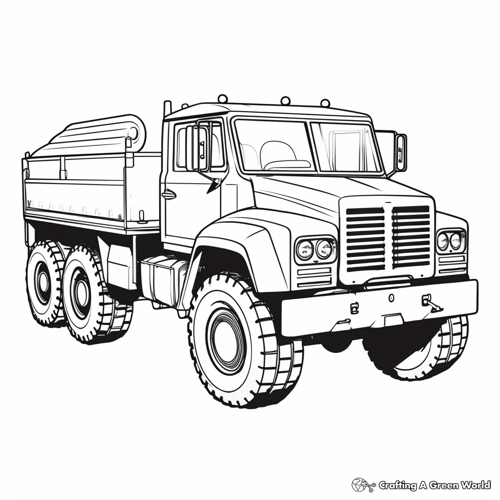 Snow plow truck coloring pages