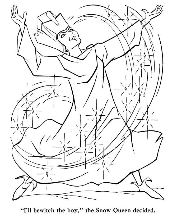 Snow queen coloring pages