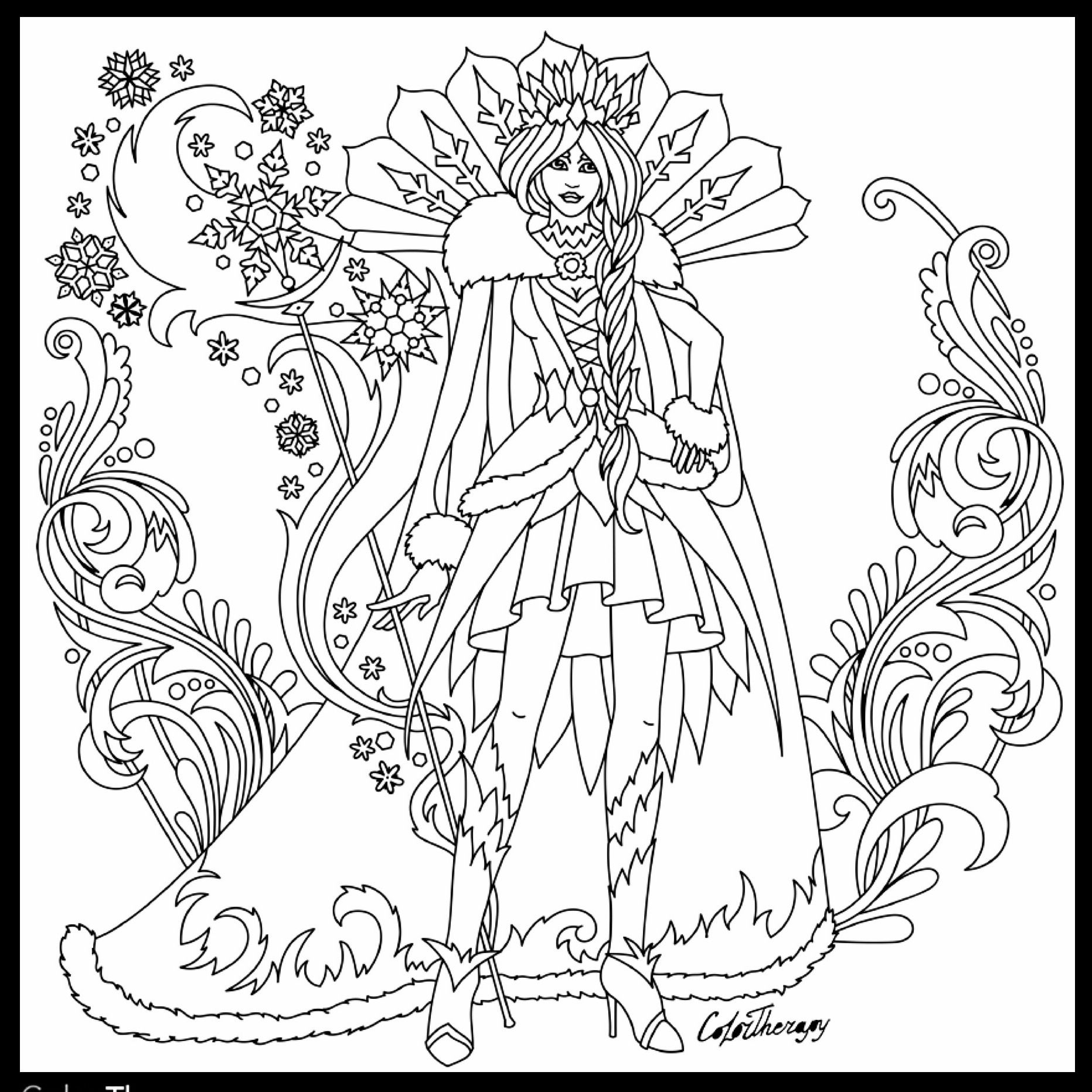 Snow queen coloring page animorphia coloring book coloring pages coloring book art