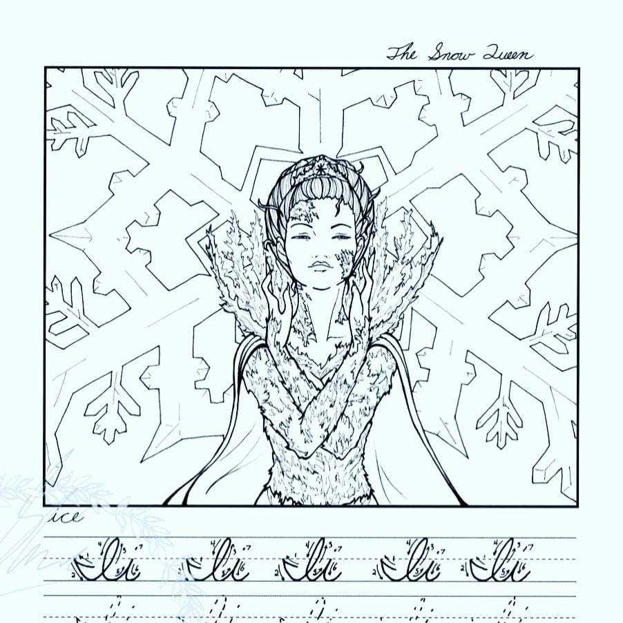 Cursive i coloring sheet