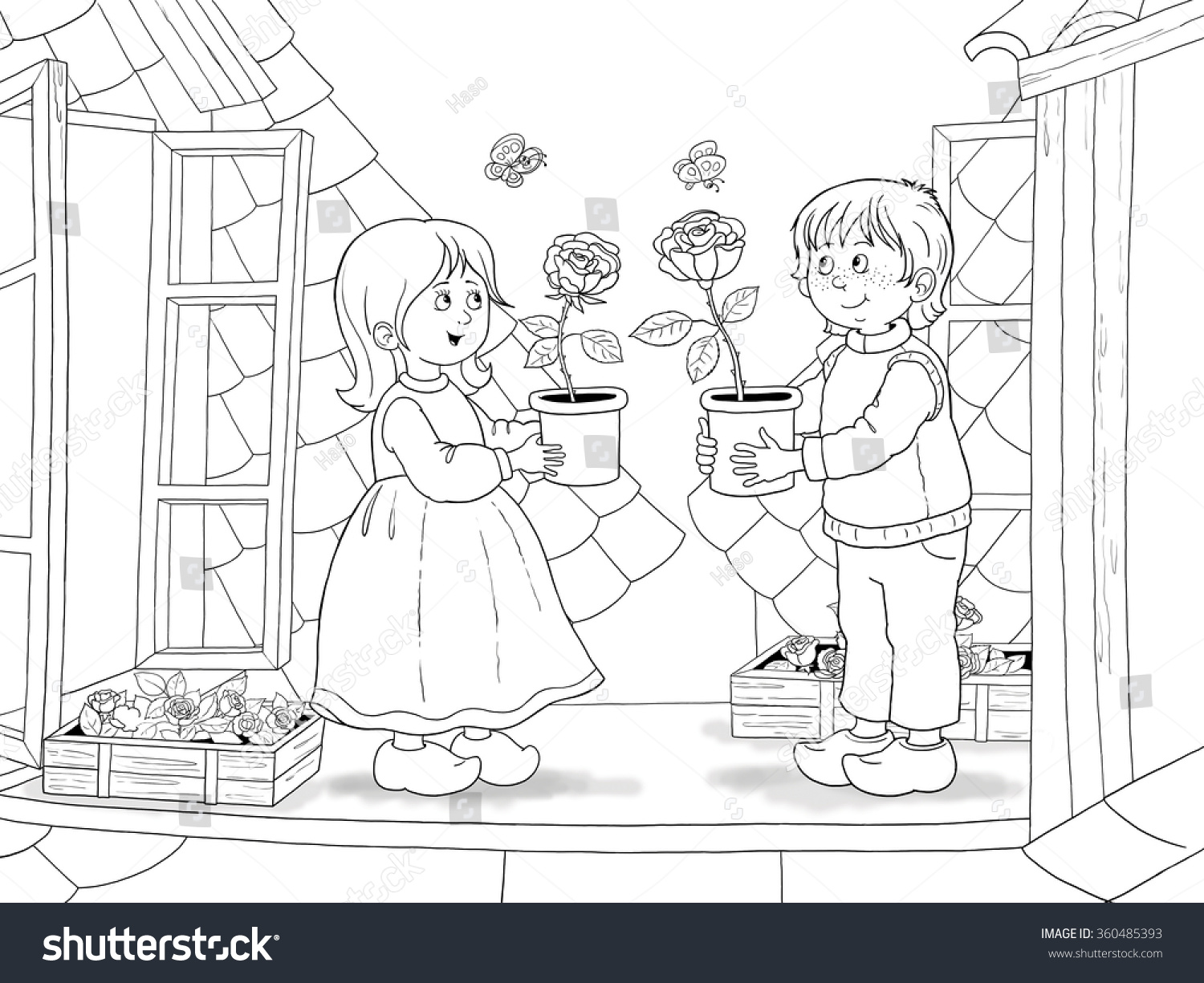 Snow queen fairy tale illustration children stock illustration