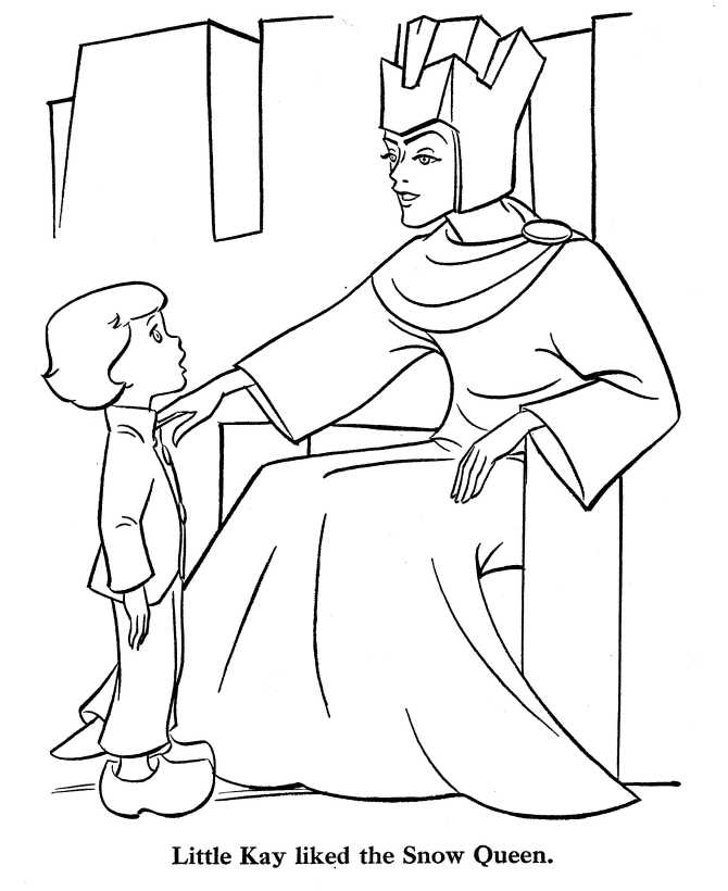 Snow queen coloring pages