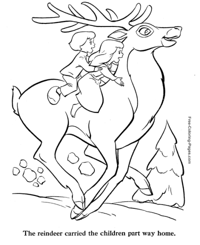 Snow queen story coloring pages