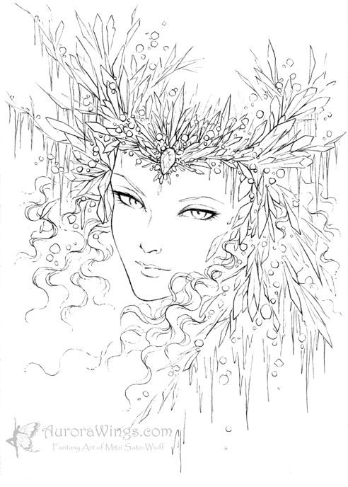 Snow queen coloring page ideas snow queen coloring pages adult coloring books