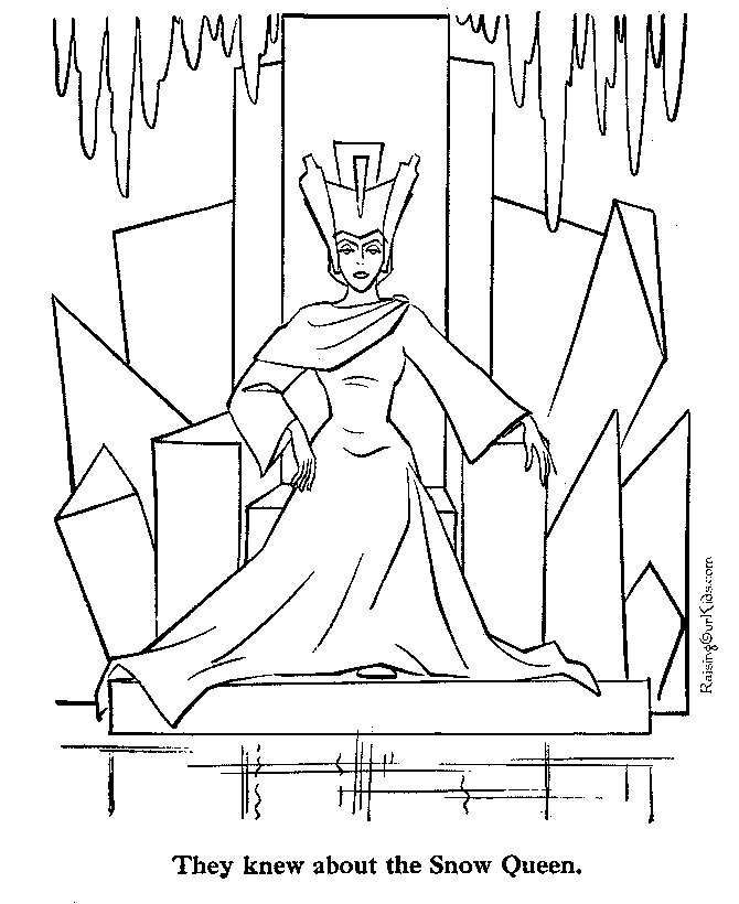 Printable snow queen coloring page