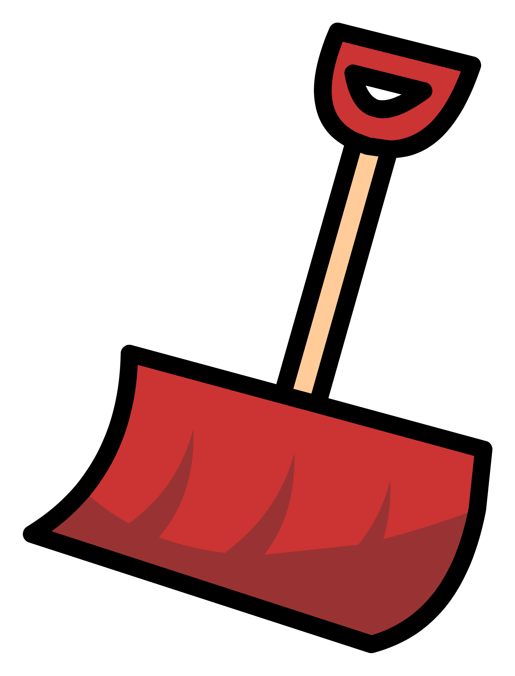 Red snow shovel pin club penguin rewritten wiki