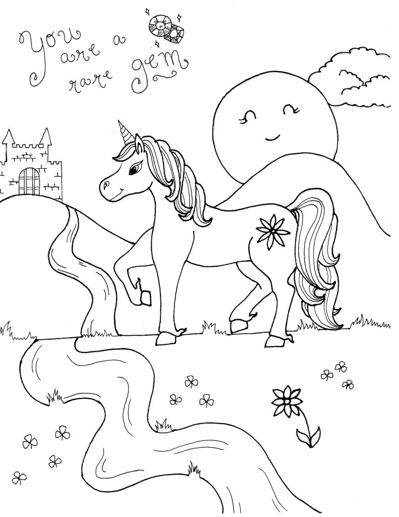 Unicorn coloring pages raising smart girls