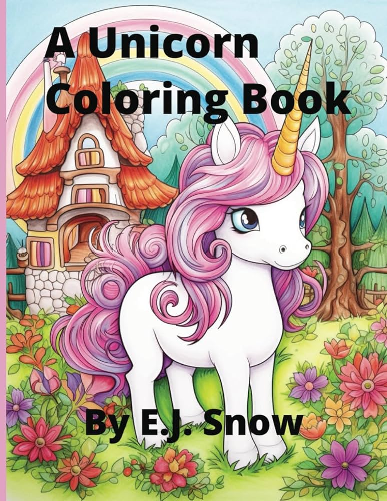 A unicorn coloring book for children