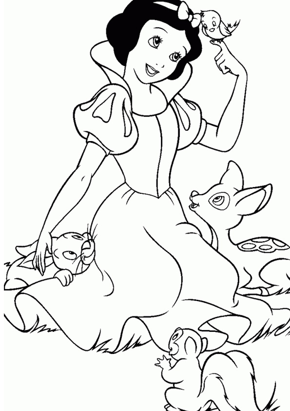 Coloring pages disney snow white coloring pages for kids