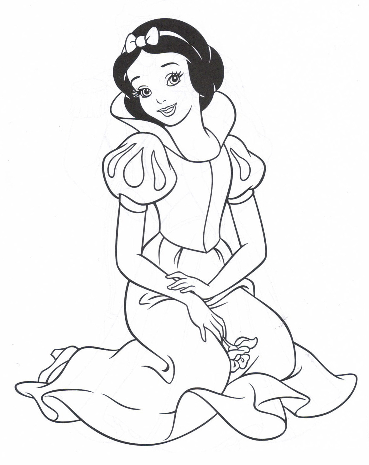 Beautiful snow white coloring pages