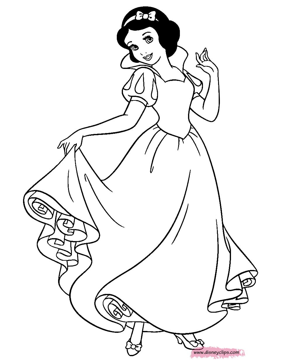 Snow white and the seven dwarfs coloring pages