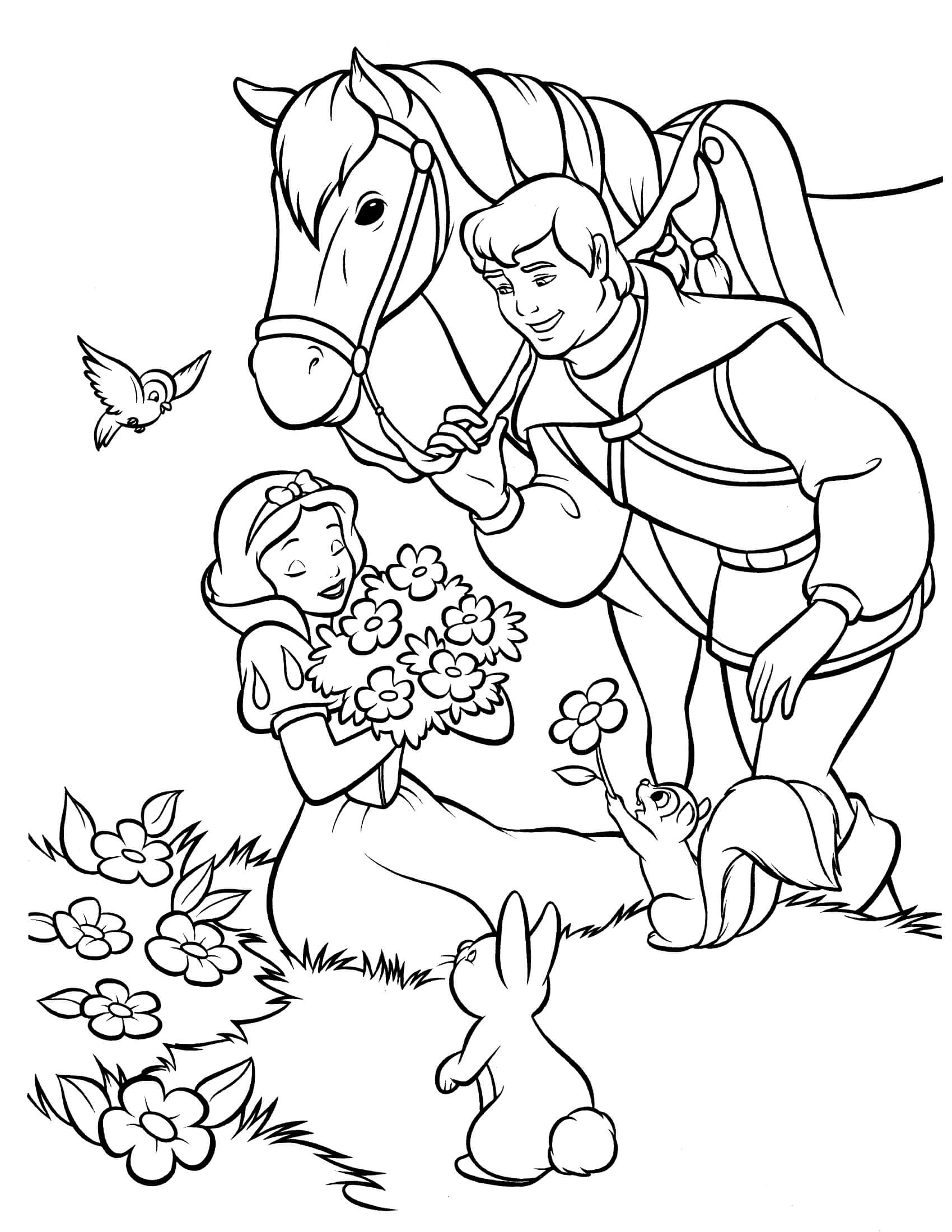 Snow white coloring pages
