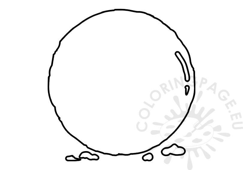 Snowball coloring page