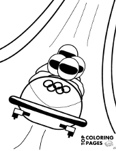 A snowball fight coloring sheet to print