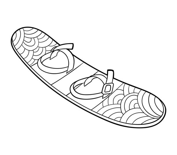 Snowboarder coloring book stock illustrations royalty