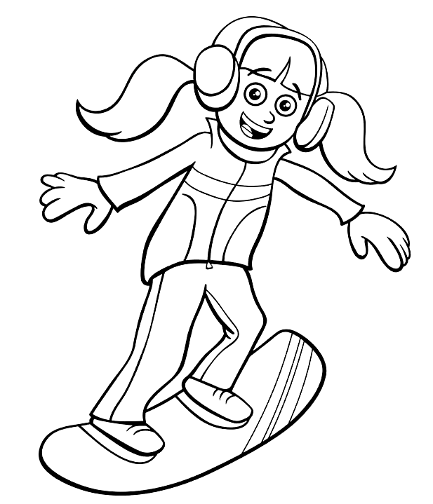 Winter sports coloring pages printable for free download