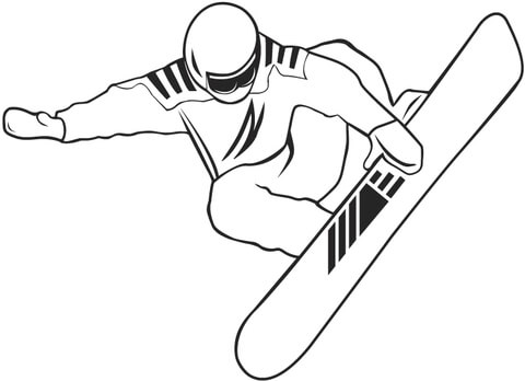 Snowboarding coloring page free printable coloring pages