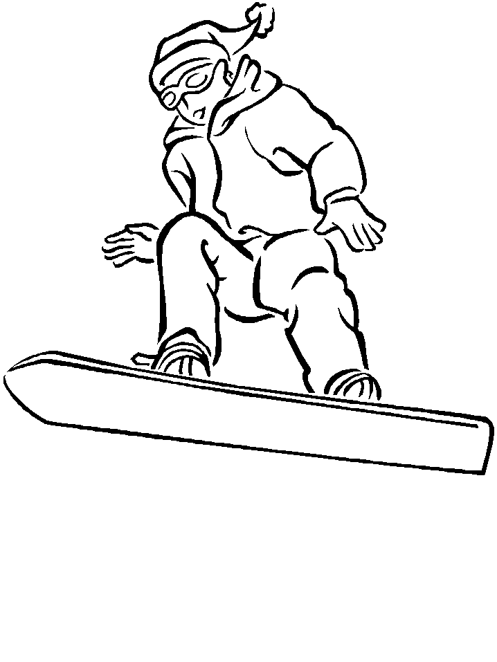 Snowboarding coloring pages