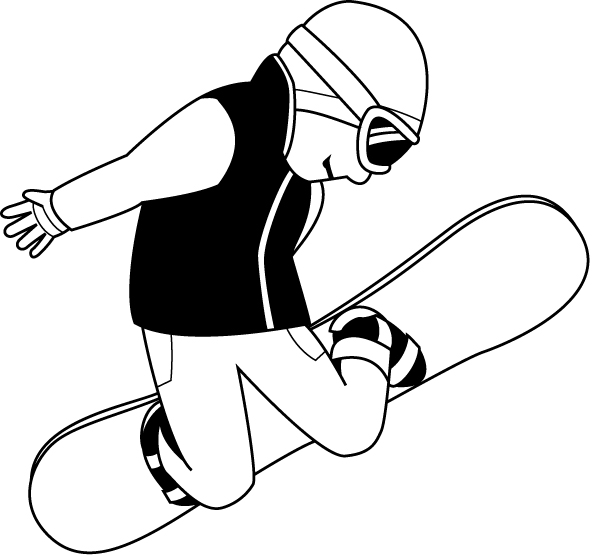 Snowboarding coloring pages