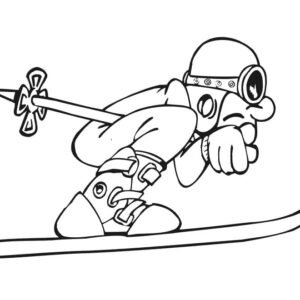 Skiing coloring pages printable for free download