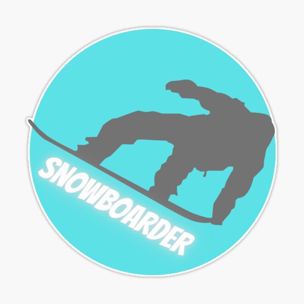 Snowboarder in powder stickers sticker by stickers designer